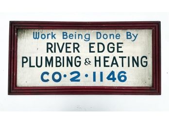 Vintage Wood Construction Sign
