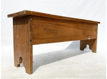 A Primitive Solid Hard Wood Bench