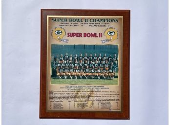 A Vintage Mounted Super Bowl II Poster