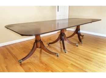 A Large Antique Mahogany Dining Table - In 3 Parts