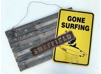 Vintage Sheffield And Gone Surfing Signs And More