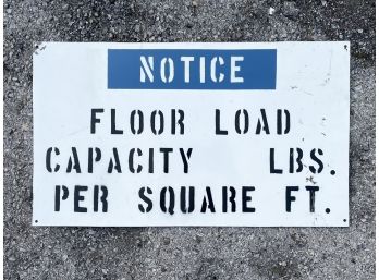 A Vintage Metal Construction Sign