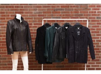 Collection Of Denim & Co. Suede And Leather Jackets (size Large)