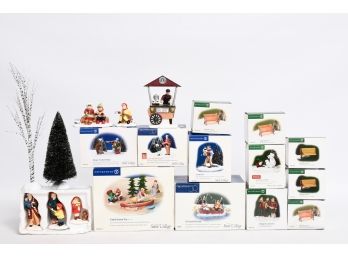 Collection Of Department 56 Snow Village Accessories And More