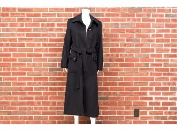 Dana Buchman Black Belted Coat (size 10)