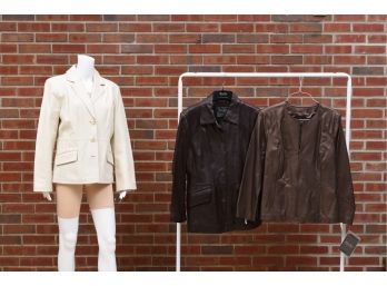 Collection Of Terry Lewis Classic Luxuries Leather Jackets (size Medium)