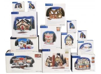 Collection Of Department 56 Snow Village Houses And More