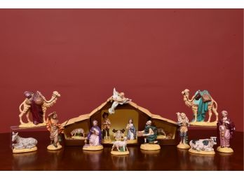 Vintage Nineteen Piece Nativity Set