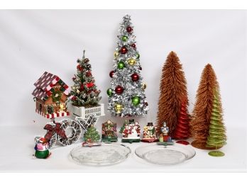 Collection Of Fun Colorful Christmas Trees, Stocking Holders And More