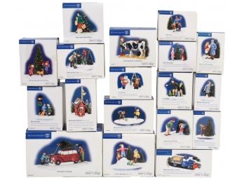 Collection Of Department 56 Snow Village Accessories