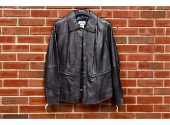 Bradley Bayou Black Leather Jacket (size Medium)
