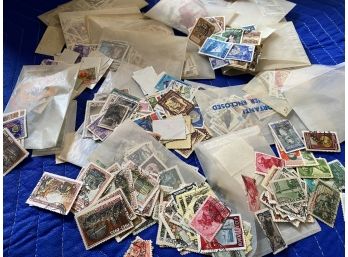Collection Of Hundreds Of Russian Stamps