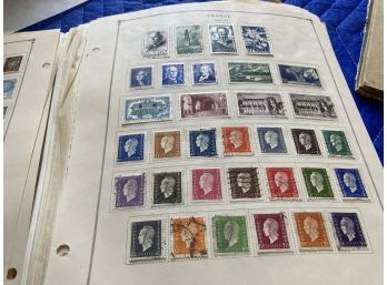 Collection Of Hundreds Of French Stamps In A Book