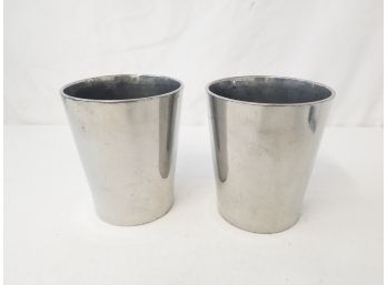 MCM Silver Ceramic Flower Pots -  Made In Germany