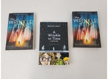 Two Copies Of A Wrinkle In Time Movie Tie In Edition Books, & Graphic Novel