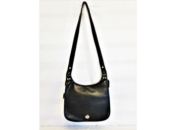 Vintage Coach Black Leather Crossbody Bag