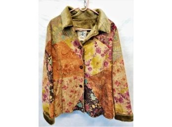 Women's Vintage Greenfield Summer Collection Mixed Print Floral Jacket  Size XL