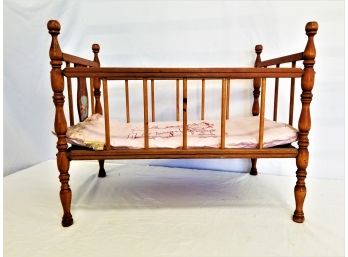Antique 1920's Wood Toy Babydoll Crib