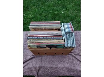 Box Of Cds,lps,and 45s