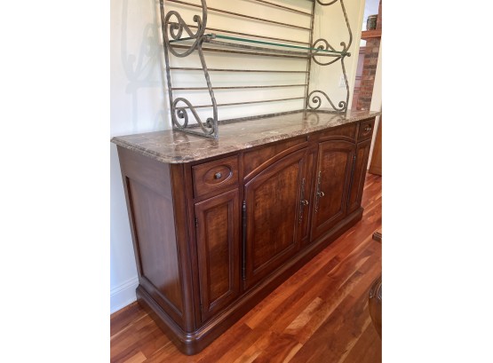 Henredon Buffet Marble Top 75x20x36.5' (Bakers Rack Is Separate, See Other Listing)