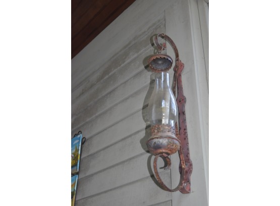 Metal Candle Sconce 4.5x24 Has Rust (on Porch)