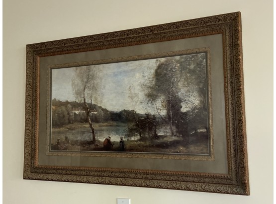Country Scene 49.5x29.5' Matted Framed Glass