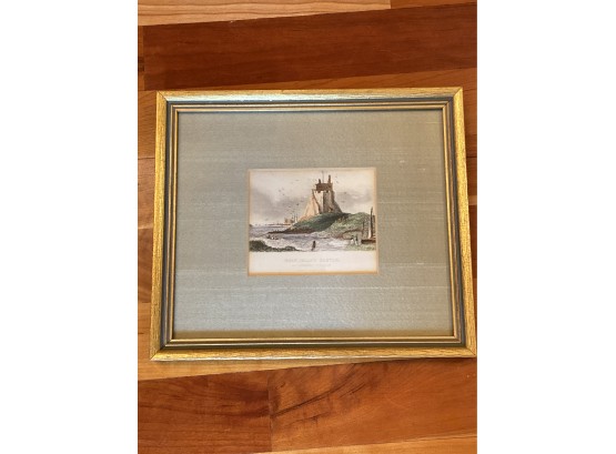 Holy Island Castle 9.5x8' Matted Framed Glass