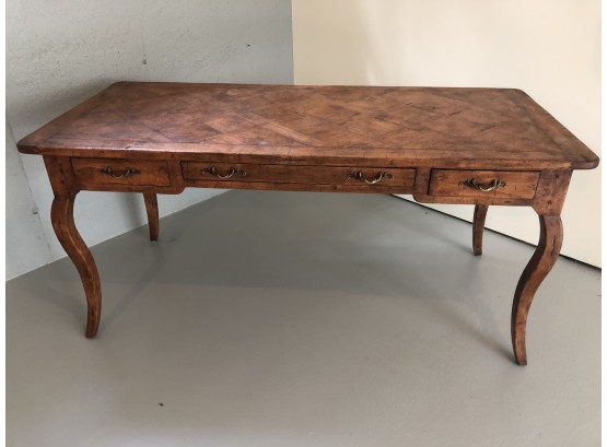 Pearwood Desk, A Beauty, 62x29x28' (see Other Lot For Matching Chair)