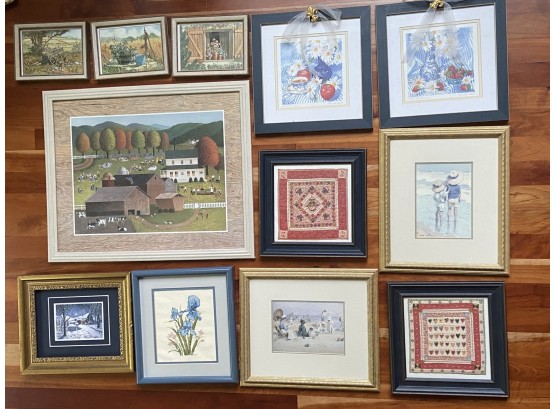 Assortment Of Framed Pictures 8x6' To 22x18'