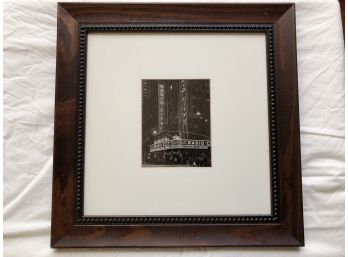 Radio City At Christmas 12.5x12.5' New York City Framed Matted Glass