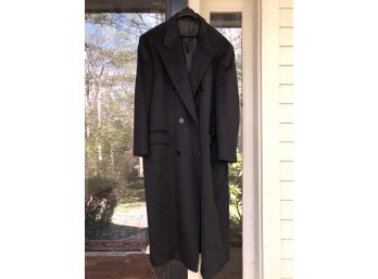 Bergdorf Goodman Hickey Freeman Cashmere Mens Coat Black Handsome Soft Beautiful