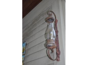 Metal Candle Sconce 4.5x24 Has Rust (on Porch)