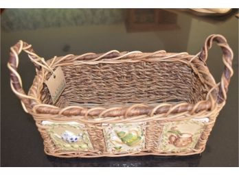 Sanibel Home Woven Rectangular Basket 13.5x7.5x5.5'