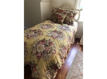 Twin Bed Head Board With Ralph Lauren Comforter