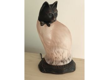 Cat Lamp With Glass Body 6x11' Need Bulb