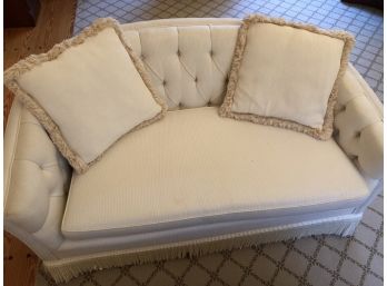 Comfy Little White Sofa 57x27X33' Matches Other