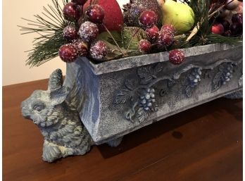 Bunny Holder With Pot 22x6x7' Composite Material