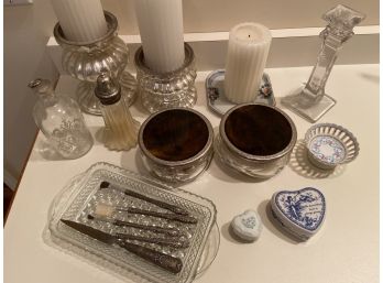 Candle And Spa Lot Sterling Nail File Heart Trinket Box