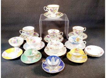 Assortment Of Vintage Porcelain Tea Cups & Saucers