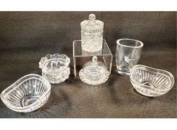Vintage Crystal Bowls, Jars & Vases