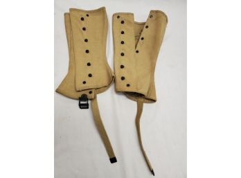 Great Vintage Pair Of 1943 US Military WWII Leggings / Spats