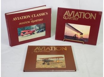 Three Vintage 1980s Aviation Classis & Aviation Quarterly Hardcover Books