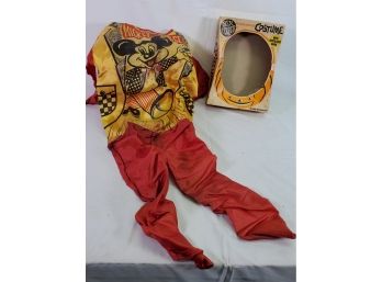 Vintage 1965 Disney Ben Cooper Mickey Mouse Halloween Costume With Original Box - Missing Mask