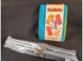 New Flagpole & New Franco SunSofa Beach Blanket With Built In Pillow