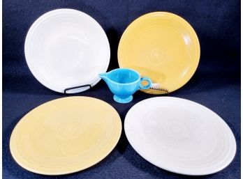 Mixed Assortment Of Dinner Plates & Creamer - Fiesta Homer Laughlin