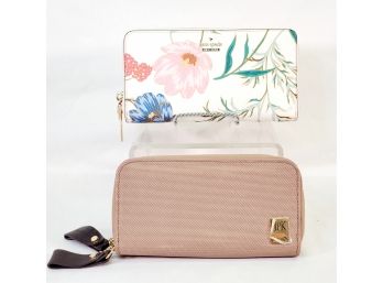 Two Ladies Zip Up Wallets / Clutches - Floral Kate Spade & JPK Paris 75