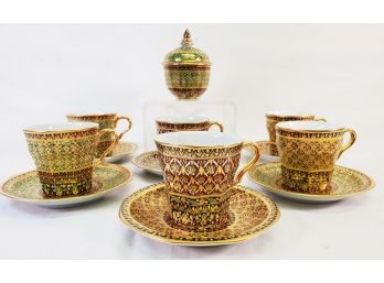 Beautiful Porcelain Tea Set - Hand Painted In Thailand