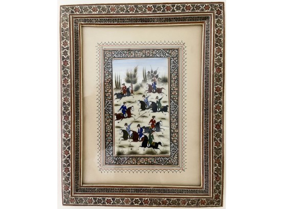 Persian Style Small Art Matted And Framed