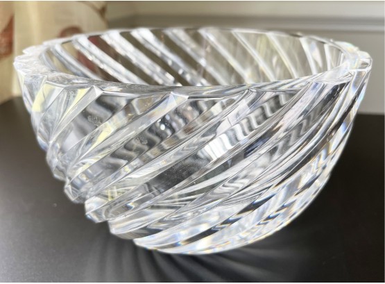 Orrefors Made In Sweden Crystal Bowl Swirl Design