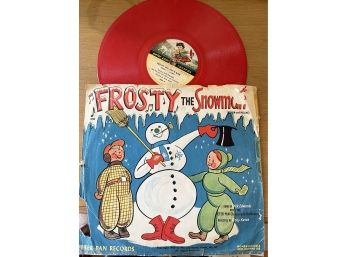 Double Sided Vintage Classic Red Album Frosty And The Little Red Wagon